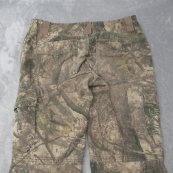 Cabelas Camo Pants Womens 6 Belted Cargo‎ Duck Hunting Woodland Bootcut 32x30 - Picture 6 of 15